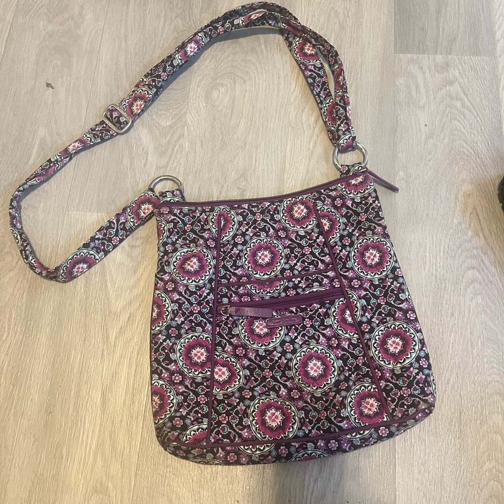 Vera Bradley Purple and Pink Floral Crossbody Bag